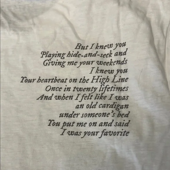 NWOT Taylor Swift Folklore Tshirt - Picture 3 of 4